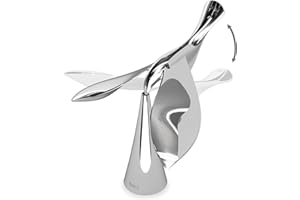 ‎UMBRA Umbra Tipsy Flaschenöffner, Design Kapselheber zum Öffnen von Kronkorken-Flaschen, Skulpturales Bar Accessoire, Chrom