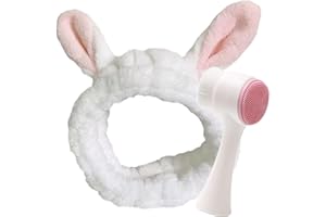 JBP BEAUTY Diadema y Cepillo Limpieza Facial Manual 2 En 1 Ultra Suave Para Limpiar La Cara I Cepillo Exfoliante Facial Limpiador De Poros Y Puntos Negros