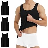 YouShow Men's Tank Top Pack 3/5 100% Cotton Inner Man | Ideal as undershirt or outerwear, breathable, comfortable fit, tagles
