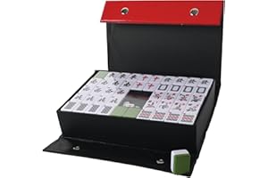 Nisorpa 3x2.25cm Chinese Majong Set,Solid Structure Easy To Read Mah Jongg Game,144PC Medium Mahjong Tile Set for Travel Party Family Game 麻将 (3.0x2.25x1.7cm)