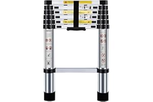 Nestling Teleskopleiter, 2m, Aluminium, DIY, faltbar, ausziehbar, einzigartig, rechts, multifunktional, Ladder, Traglast 150 kg