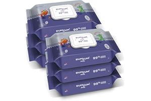 Bumtum Baby Gentle 99% Pure Water Soft Moisturizing Wet Wipes With Lid | Aloe Vera & Chamomile Extracts | Paraben & Sulfate F