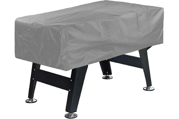 Housse de foot en tissu Oxford 420D, imperméable, anti-UV et anti-poussière, housse Foosball 160 x 115 x 50 cm (gris)