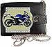 Produktbild suzuki gsxr 600 k8 Blau Bild auf KLASSEK Marken RFID Herren Geldbörse Portemonnaie Echtes Leder mit Kette Motorrad Bike Zubehör Geschenk mit Metall Box NICHT OFFIZIELLE SUZUKI Produkte