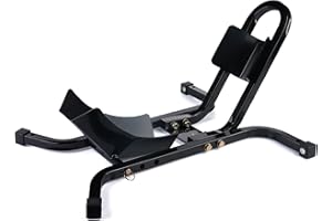 BikeTek Motorcycle Motorbike Front Wheel Chock Locking Stand System 17-21" Adjustable Fixing Holder Support Van Trailer Transport System