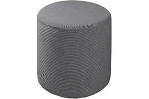 JORTUIO Redondo /Cuadrada Funda Otomana Elástica Funda de Puff Taburete Cubo de 40x40/45x45/50x50 Terciopelo Funda para Reposapiés Cubierta Otomana Taburete Sofá Protector ( Color : #28 , Size : 30x30x40cm )