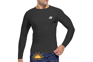 MEETWEE Camiseta Natación Hombre, UV Manga Corta/Larga Rash Guard Camiseta de Protección UPF 50＋Secado Rápido Deportes Acuáticos Surf Natación Verano