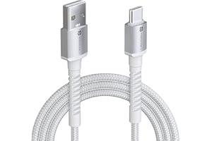Portronics Konnect X USB to Type C Cable with 3A Output, Fast Charging & Data Transfer, Nylon Braided, Aluminium Alloy Shell, 1M Length compatible with Type C Smartphones(White)