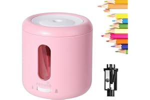 tenwin Electric Pencil Sharpener, Classroom Pencil Sharpener Dia 6-8mm, Fast Sharpen, USB Or Battery Operated Automatic Pencil Sharpener for School/Home/Office/Studio