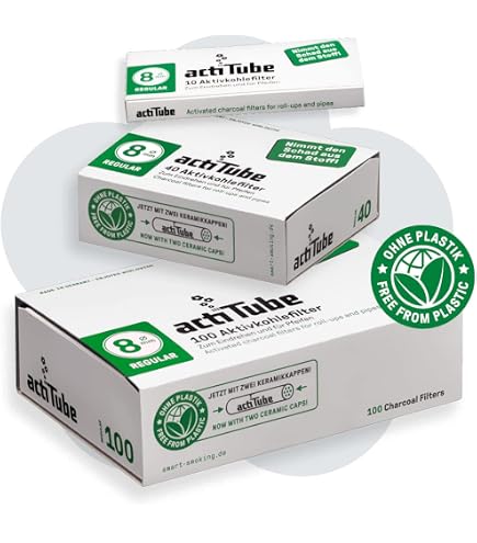Filtres à Charbon Actif Taille Régulière 9mm - Lot De 100, Charbon De Noix De Coco, Pour Cigarettes Roulées