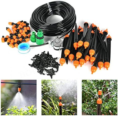 25m DIY Micro Drip Irrigation Watering Kits System With Adjustable Dripper Smart Controller For Garden Greenhouse Plant