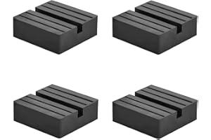 DEDC Bloc de Cric en Caoutchouc Tampon Hydraulique Coussinet, Jack Pad Cric Fente Protecteur pour Protéger Le Bas de Caisse Lors du Levage de la Voiture (4 Pcs)