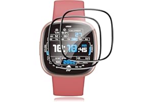 CARANTEE 2 Stück Schutzfolie für Panzerglas für Fitbit Versa 4/Fitbit Versa 3/Sense 2 Folie, Hochempfindliche 9H Dauerhaft Schutzglas Panzerfolie, Anti-Bläschen Anti-Fingerabdruck Displayschutzfolie Versa 4