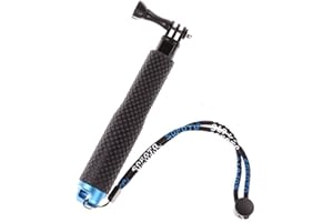 MyArmor Rubberized Aluminum Hand Grip Waterproof Selfie Stick Extendable (7-19 inch) Telescopic Handheld Pole Monopod for GoPro HD Hero 5/4/3+/3/2/1