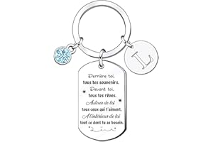 KJKJKJ 26 A-Z Lettre Initiale Cadeau Porte-clés,Femme Homme Porte -Clef Cadeau,Anniversaire Cadeau,Original Cadeau,Cadeau de Motivation Cadeaux pour les Amis,Graduation Cadeaux