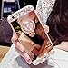 Produktbild iPhone 6Plus Hülle Ring, Luxus Diamond Serie SXUUXB iPhone 6S Plus Weich TPU Gummi Crystal Clear Bumper Galvanik Cover, Bling Strass Glitzer Spiegel Make-up Case mit 360 Grad Dreh Ring Stand Halter Anti-Schock Zurück Shell für Apple iPhone 6 Plus/6s Plus 5,5" - Rose Gold + 1 x Freie Klammer (Farbe Zufällig)