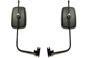 MELTRUCK 2 espejos retrovisores exteriores 232 x 145 mm, diámetro 10 mm, universal, con brazo de soporte para espejo, incluye espejo retrovisor derecho