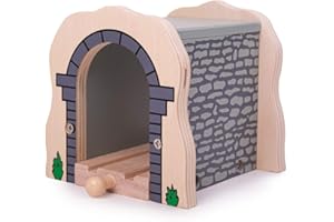 Bigjigs Rail Grey Stone Tunnel, Wooden Toys, Train Set, Train Tunnel, Wooden Train Track Accessories, Bigjigs Accessories, Train Toys, Train Tunnel For Kids