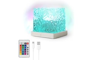 InnovaGoods® Lampada Aurora Boreale, Luce notturna per bambini, 16 colori, 7 intensità, 4 sequenze, Lampada da tavolo, Autonomia 190 minuti, Proiettore di stelle da soffitto per adulti con telecomando