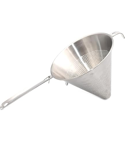 Colino Cinese In Acciaio Inox 24 Cm - Setaccio Conico Per Cucina - Per Salse, Farine E Liquidi - Foto 3