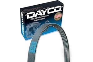 SIXITY AUTO Dayco Main Drive Serpentine Belt compatible with Chevrolet S10 4.3L V6 1999-2004