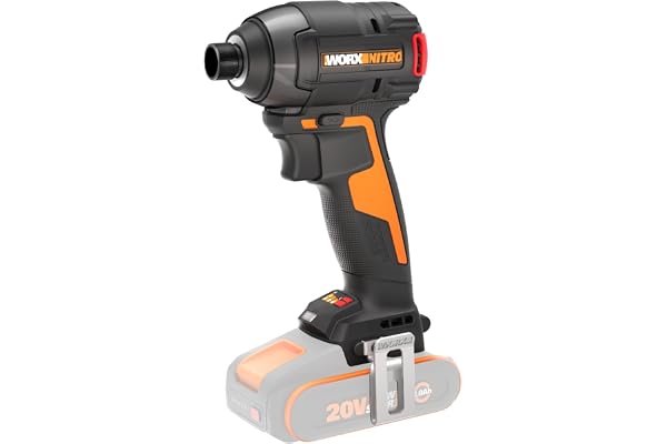 WORX Visseuse à chocs sans Fil 20V WX265.9, Couple Max de 200 Nm, 3 Vitesses, Moteur Brushless, Applications Multiples, Compacte et Ergonomique, Eclairage LED, Sans Batterie ni Chargeur
