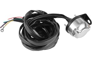 RiToEasysports 7 Pin European Trailer Connector Socket Secure Wiring Plug for Commercial Vehicles Semi Trailers, Pure Copper 2m Cable