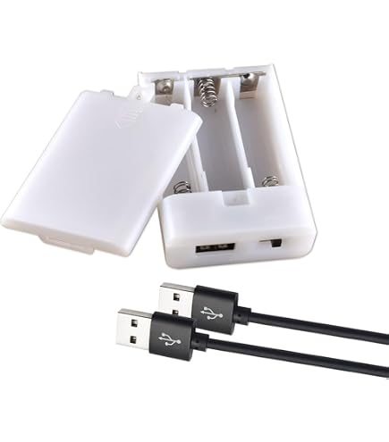 Batteriebox 4x AA Mit USB-Ausgang & Schalter – 5V, 12cm Kabel, Deckel Mit Schraubverschluss – Für LED-Streifen, RC-Autos & DIY-Stromversorgung