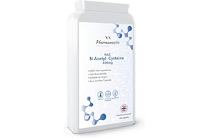 PHARMANOSTIX N-Acetyl Cysteine (NAC) 600 mg 120 Vegan Capsules - 4 Months Supply of NAC Supplement - High Bioavailability – UK Manufactured and Suitable for Vegans & Vegetarians
