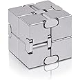 YLMKDE Fidget Cube New Version Fidget Toys - Metal Infinity Cube for Stress and Anxiety Relief/ADHD, Ultra Durable Sensory