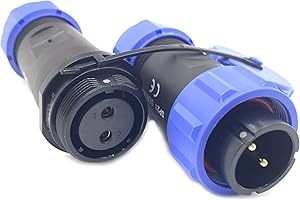 BAYZCONN Conector Conector de aviación SP21 de 2 pines, conector macho IP68 y conector de cable hembra Conector de aviación de 2 pines