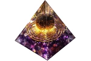 Fuaensm Orgonit Kristall Pyramide Reiki Pyramide Gesundheit Pyramide Kristall Chakra Meditation Kristalle Orgonit Pyramide Chakra-Pyramide zum Schutz 5cm
