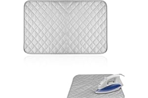 DOKRIN Table à repasser,Table à repasser, pliable, portable, résistante aux hautes températures, idéale pour les voyages, les hôtels et les bureaux (60 x 55 cm)