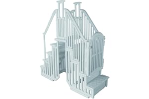 HABITAT ET JARDIN Doppeltreppe für Pool "Bruno" mit kindersicherer Tür