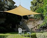 Cool Area Toldo vela cuadrado 4.5x4.5 metros protección UV Resistente al Agua, color: arena