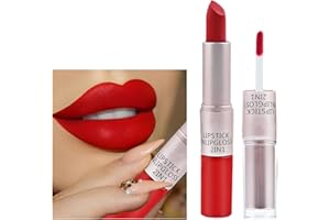 TONGYEND Lipsticks for Women Long Lasting,Nude Lipstick,Waterproof Moisturizer Pink Lipstick Non Stick Cup Velvet Lipstick,Not Fade Matte Lip Gloss,Makeup Gift labiales mate for Girls and Women (Perfect Red)