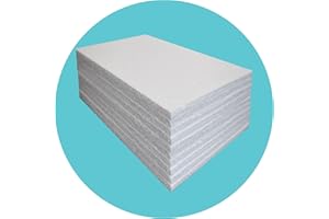 Triplast Expanded Polystyrene Foam Sheets EPS 70 (10 Sheets, 600 x 400 x 10mm Each) - BBA Certified Wall & Floor Insulation Board - Box Lining & Packaging Foam Board - White Blocks for DIY Projects