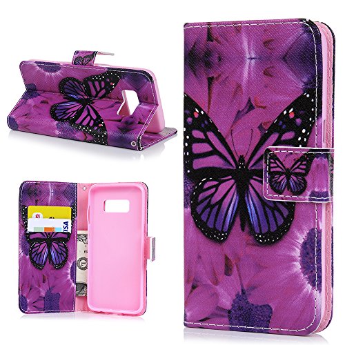 Lanveni S8 H  lle  Handyh  lle f  r Flip Case Cover PU Lederh  lle Schutzh  lle Magnetverschluss Ledertasche mit Stander Function Brieftasche Card Slo