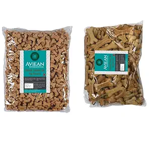 Aviean International Dog Biscuit Adult 1 kg (Chicken + Chicken ) Dog Biscuits Puppy 1 kg (Combo) (Pack 2)