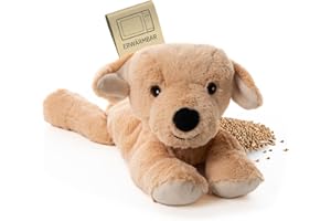Habibi Peluche de peluche para niños y adultos – 1873 perro labrador con relleno de mijo, peluche térmico para calentar en el microondas o en el horno, ideal también para bebés