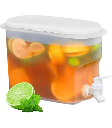 Distributeur De Boisson 2,8 L Avec Robinet - Pour Réfrigérateur - Idéal Thé Glacé, Jus, Eau - Plastique Alimentaire