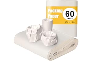 Tikxlafe Papier d'emballage papier journal, 60 Feuilles 38 x 70cm, Blanc, Matériau: Papier, Type: Papier journal d'emballage, Pour: Matériel d'expédition et déménagement
