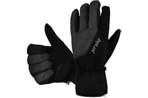 BAONUOR Fahrradhandschuhe Winter [Mit 3M Thinsulate Insulation], Fahrrad Handschuhe Herren Damen, Ski Handschuhe Wasserdicht Touch Screen Anti-Rutsch Full Finger Handschuhe für Laufen, Fahren, Radfahren