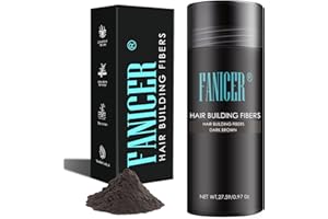 YOLONCE Streuhaar zur Haarverdichtung,Haarpuder Für Dünnes Haar,Hair Fibers zur Haarverdichtung,Schütthaar für einen authentischen Look,lassen Sie das Haar in Sekunden dicker,Dunkelbraun