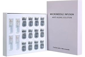 AOSRIOYLT Sistema Viso Micro Infusion, Set Di Siero per Microaghi All'acido Ialuronico, Kit per Microaghi Con Siero per Una Pelle Luminosa, Riduce Le Rughe, Ringiovanisce La Pelle, Migliora L'elasticità(4+12)