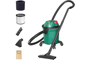 HYCHIKA BETTER TOOLS FOR BETTER LIFE HYCHIKA Odkurzacz na mokro i na sucho, odkurzacz 1000w 12L, z filtrem nabojowym, workiem filtracyjnym z gąbki, rurą ssącą, funkcją wydmuchu, dyszą podłogową i szczelinową