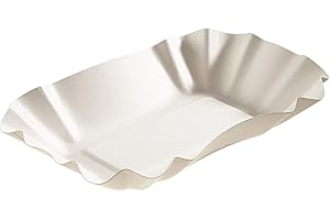 Papstar Schalen / Schüsseln "pure", weiß, (250 Stück), eckig, 9 x 14 x 3 cm, TÜV-zertifiziert, aus 100% Frischfaserkarton, kompostierbar, lebensmittelecht, #11303