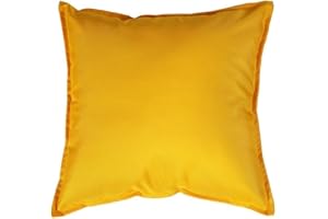 EHD Waterproof Garden Cushion Covers Furniture Outdoor Indoor Seats Cushion Covers Fully Waterproof (Yellow, 45 x 45 cm)
