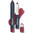 TRE'STIQUE Matte Lip Crayon, Matte Lipstick With Built-in Lip Gloss Balm, 2-in-1 Lip Liner Set With Lip Crayon and Lip Balm, Lipstick and Lip Gloss Balm Lip Kit (Belize Bordeaux Refillable)