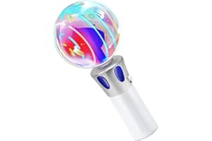 KutaKuta Musical Light Up Wand - 2025 Latest Light Up Magic Ball Toys Wand Sensory Light Up Toys, Baby Sensory Toys & Sensory Toys, Lights Up Spinning Wands for Party, Gifts